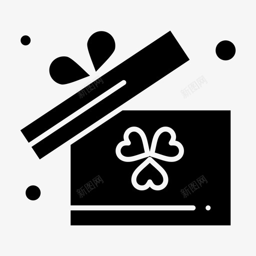 礼物盒子爱尔兰图标svg_新图网 https://ixintu.com 字形 爱尔兰 独立日 盒子 礼物