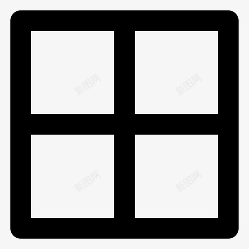 窗户公寓家具图标svg_新图网 https://ixintu.com 公寓 娱乐 室内 家具 家庭 窗户 起居室
