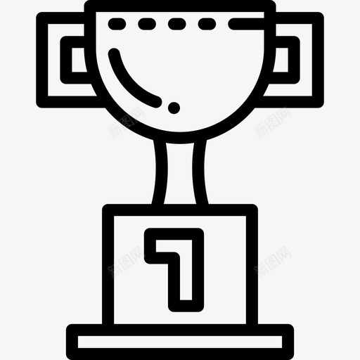 奖杯健身馆2直线型图标svg_新图网 https://ixintu.com 健身馆 奖杯 直线 线型