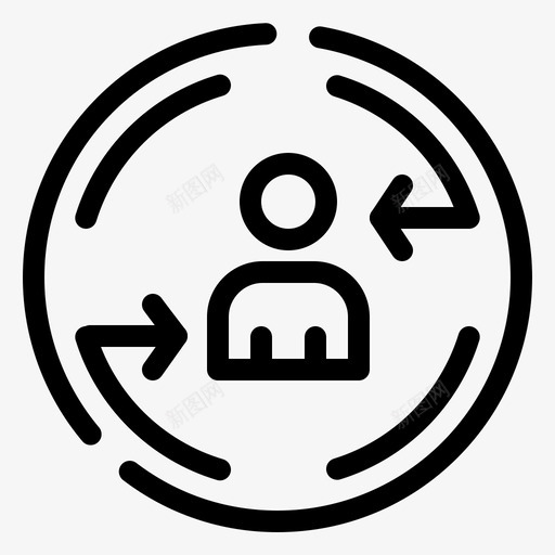退货数码营销图标svg_新图网 https://ixintu.com 数码 网络界面2月系列 营销 访客 退货