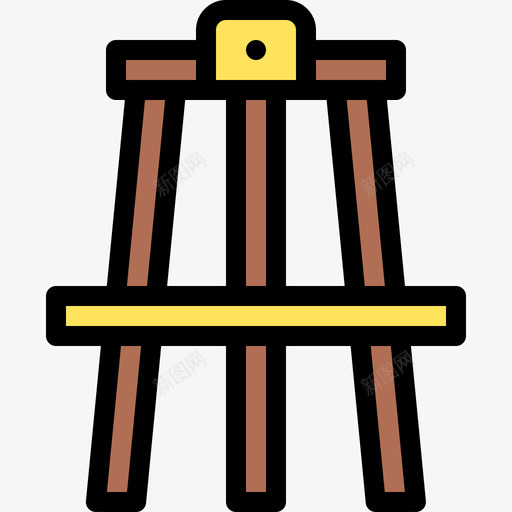 画架艺术15线性颜色图标svg_新图网 https://ixintu.com 画架 线性颜色 艺术设计15