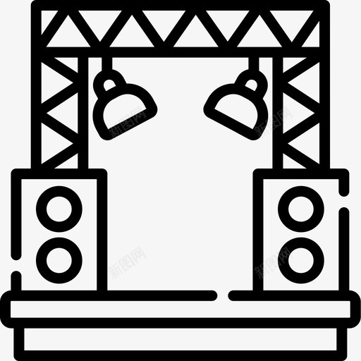 舞台表演4线性图标svg_新图网 https://ixintu.com 线性 舞台 表演4