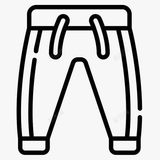 裤子冬装及配件7直线型图标svg_新图网 https://ixintu.com 冬装及配件7 直线型 裤子