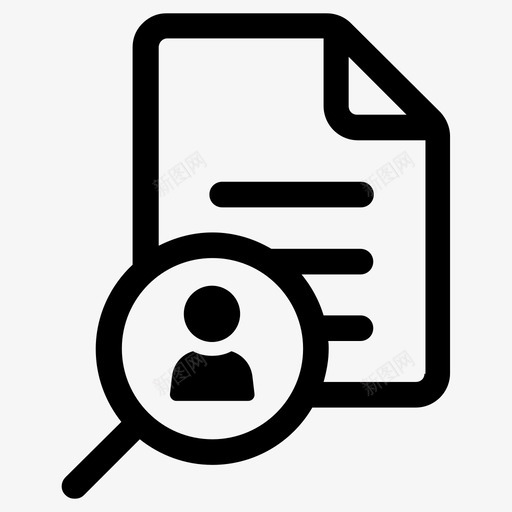 就业申请人工作图标svg_新图网 https://ixintu.com 就业 工作 招聘 申请人 简历