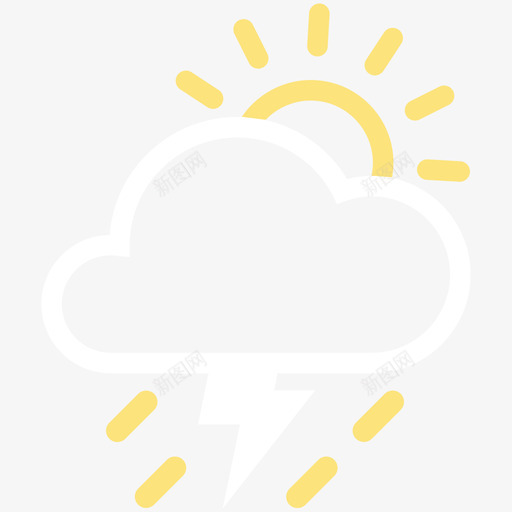 天气库-76方案二-晴天转雷爆阵雨svg_新图网 https://ixintu.com 天气库-76方案二-晴天转雷爆阵雨
