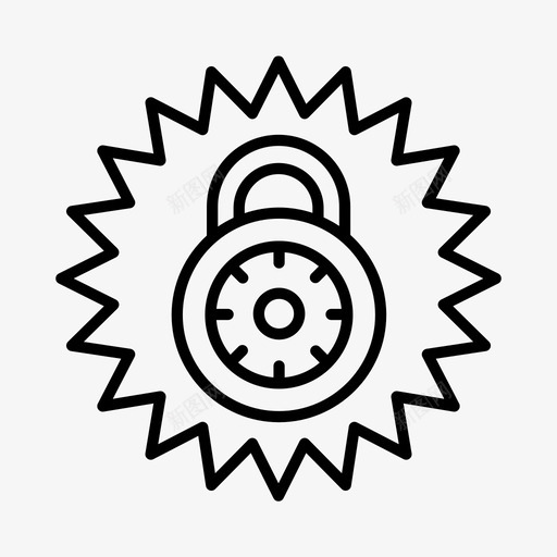 安全防盗锁图标svg_新图网 https://ixintu.com 安全防盗锁