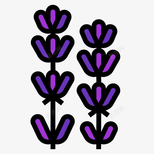 薰衣草天然香味2线性颜色图标svg_新图网 https://ixintu.com 天然 线性 薰衣草 颜色 香味