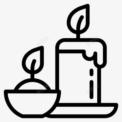 蜡烛芳香灯光图标svg_新图网 https://ixintu.com 放松 水疗 灯光 芳香 蜡烛