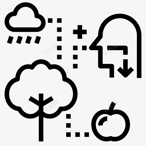 效益自然利润图标svg_新图网 https://ixintu.com 利润 效用 效益 树木 生态互动 自然