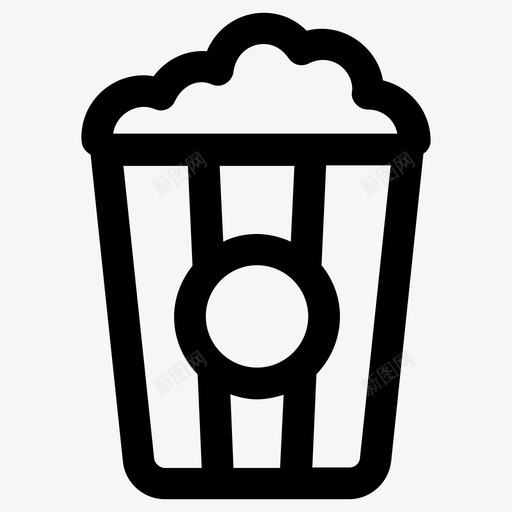 爆米花电影院垃圾食品图标svg_新图网 https://ixintu.com 不健康 垃圾食品 爆米花 电影 电影院