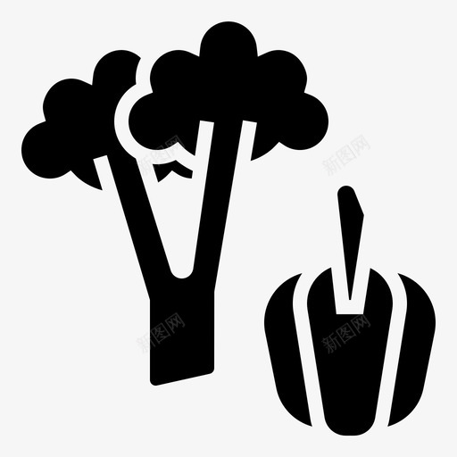 蔬菜西兰花辣椒图标svg_新图网 https://ixintu.com 兰花 有机 烧烤 甜味 聚会 蔬菜 西兰 辣椒