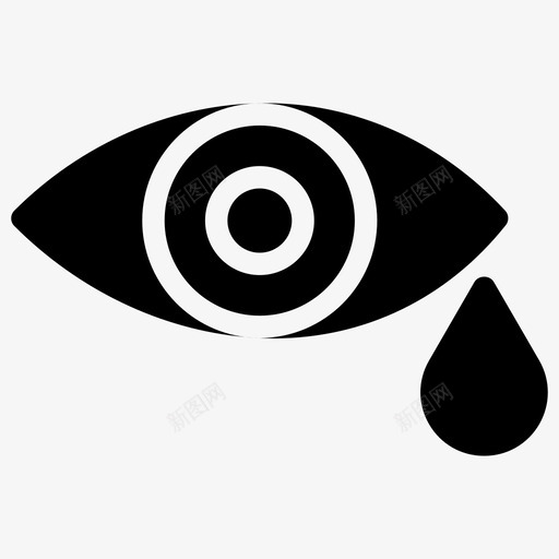 眼泪哭泣人眼图标svg_新图网 https://ixintu.com 人眼 人类 哀悼 哭泣 图标 死亡 生命 眼泪 进化 雕文