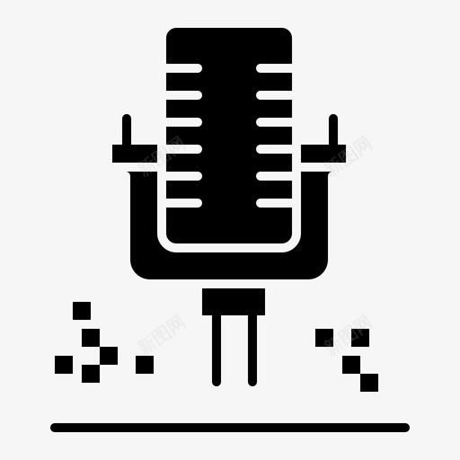 麦克风专业录音图标svg_新图网 https://ixintu.com 专业 录音 数字法律和声音研究 麦克风