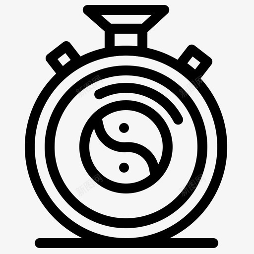 秒表专注冥想图标svg_新图网 https://ixintu.com 专注 冥想 动机 商业 技巧 生产力 秒表 练习 计时器