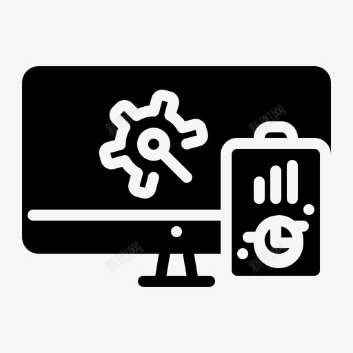 搜索引擎优化报告配置营销图标svg_新图网 https://ixintu.com 优化 分析 字形 报告 搜索引擎 营销 配置