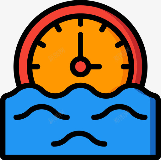洪水自然灾害13线状色彩图标svg_新图网 https://ixintu.com 洪水 线状 自然灾害 色彩