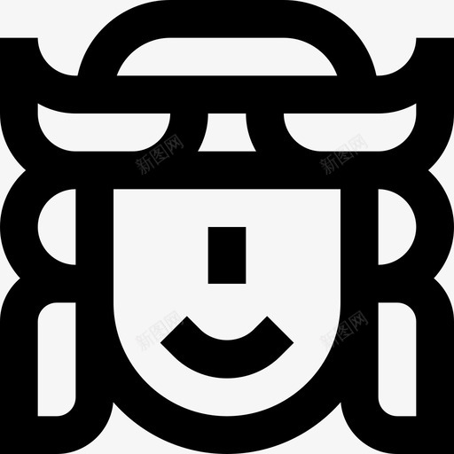 北欧海盗荷兰3直线型图标svg_新图网 https://ixintu.com 北欧海盗 直线型 荷兰3
