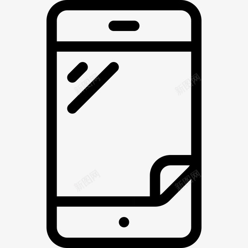 智能手机手机屏幕保护器图标svg_新图网 https://ixintu.com 屏幕保护器 手机 智能手机 智能手机2