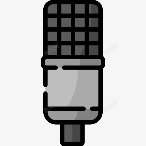 麦克风音乐商店13线性颜色图标svg_新图网 https://ixintu.com 线性颜色 音乐商店13 麦克风