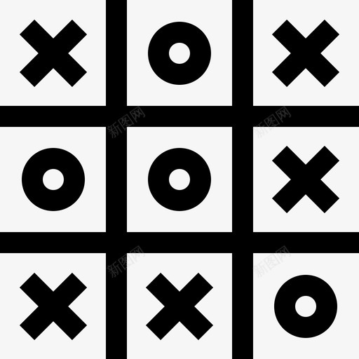 井字游戏赌博和赌博2填充图标svg_新图网 https://ixintu.com 井字游戏 填充 赌博和赌博2