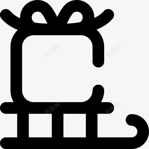 雪橇新年32提纲图标svg_新图网 https://ixintu.com 提纲 新年32 雪橇