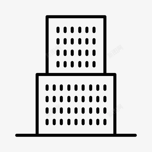 建筑物城市公司图标svg_新图网 https://ixintu.com 公司 办公室 城市 市区 建筑物