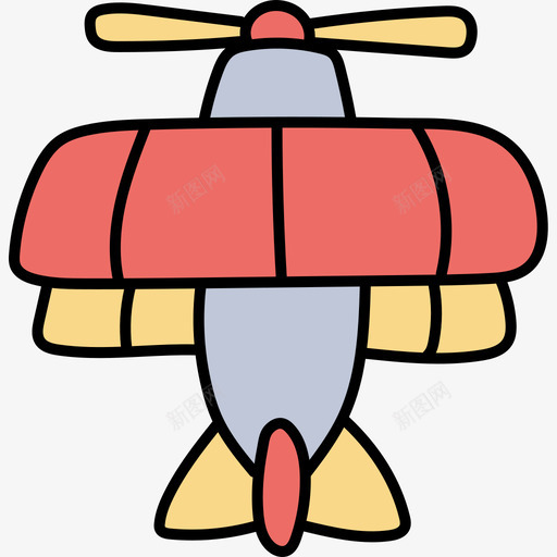 飞机儿童玩具14彩色图标svg_新图网 https://ixintu.com 儿童玩具 彩色 飞机