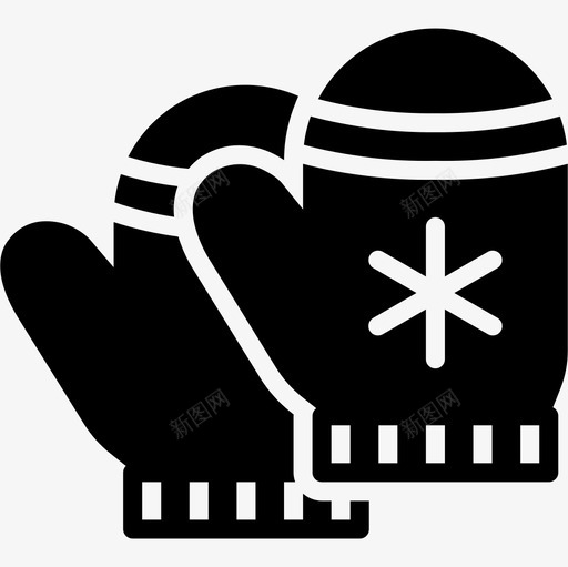 手套197年圣诞节填充图标svg_新图网 https://ixintu.com 197年圣诞节 填充 手套