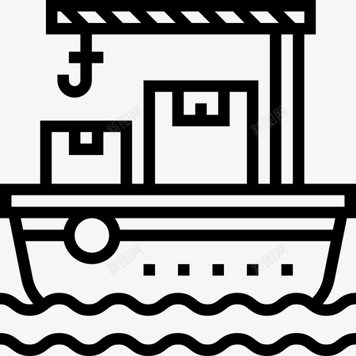 货船57号交货直航图标svg_新图网 https://ixintu.com 57号 交货 直航 货船