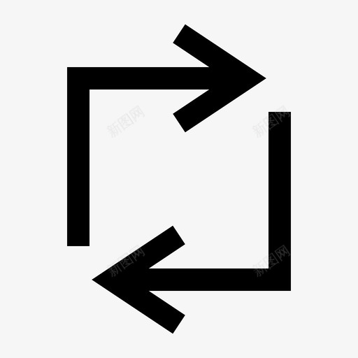退款箭头回收图标svg_新图网 https://ixintu.com 回收 基本 用户界面 电子商务 箭头 轮廓 退款 退货