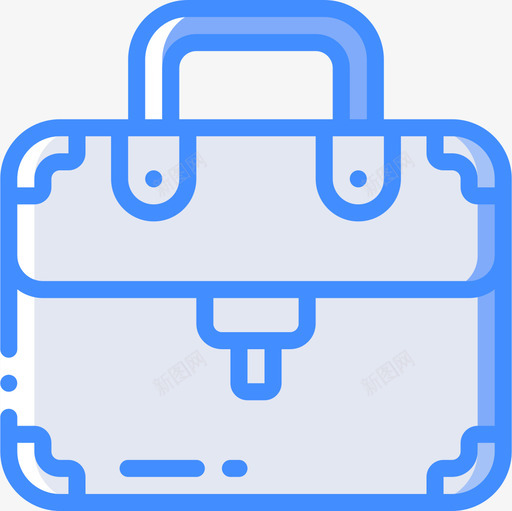 公文包4袋蓝色图标svg_新图网 https://ixintu.com 4袋 公文包 蓝色