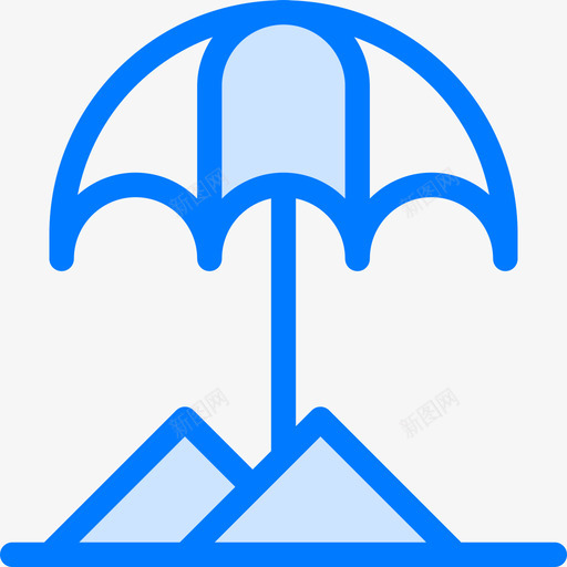 伞冲浪2蓝色图标svg_新图网 https://ixintu.com 伞 冲浪2 蓝色