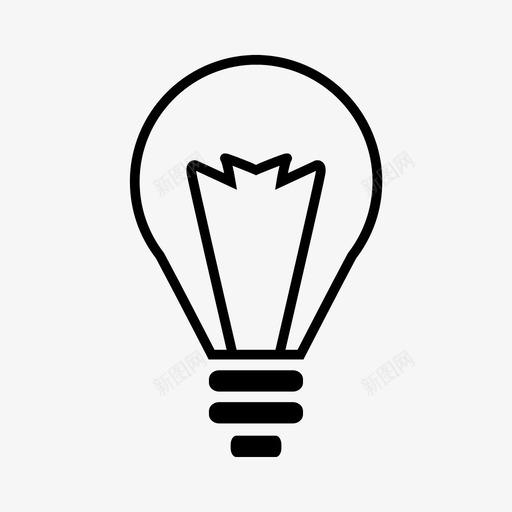 灯泡灯照明图标svg_新图网 https://ixintu.com 灯 灯泡 照明 老式灯泡