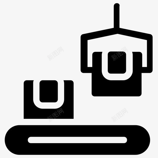 输送带包装分类产品配送图标svg_新图网 https://ixintu.com 产品 分类 制造 包装 处理 工程师 托盘 物流 装运 输送带 配送