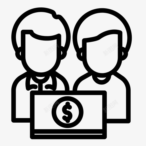 赞助商预算公司图标svg_新图网 https://ixintu.com 公司 合作伙伴 视频平台 资金 赞助商 预算