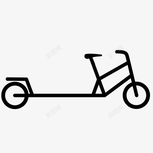 低尾自行车货物图标svg_新图网 https://ixintu.com 低尾 移动性 自行车 货物 货车原型 货运自行车