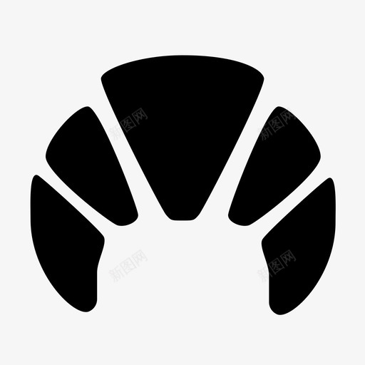 牛角包面包房早餐图标svg_新图网 https://ixintu.com 早餐 牛角 糕点 面包房 食品 饮料