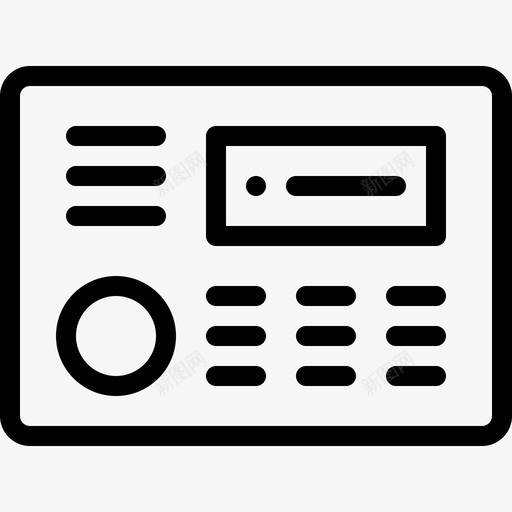 报警器智能家居14线性图标svg_新图网 https://ixintu.com 报警器 智能家居14 线性