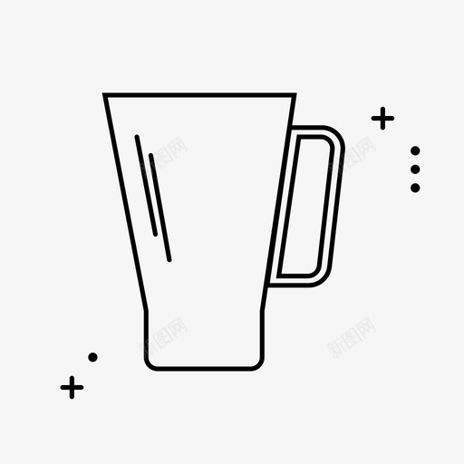 水壶玻璃杯果汁图标svg_新图网 https://ixintu.com 厨房 器皿 果汁 水壶 玻璃杯