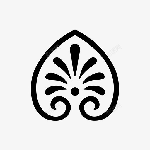 palmetteclassic装饰希腊语图标svg_新图网 https://ixintu.com classic palmette 希腊语 植物 装饰 装饰品