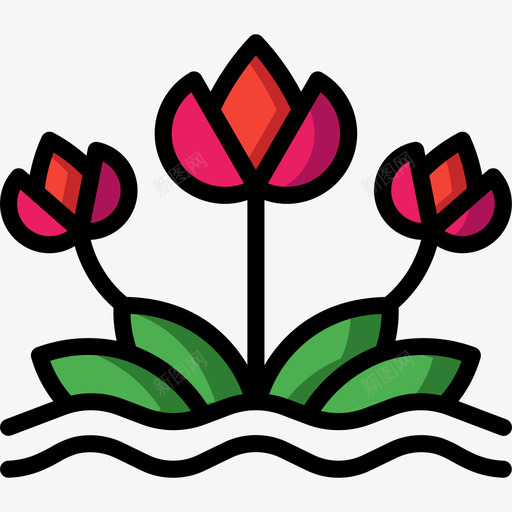 花自然49线形颜色图标svg_新图网 https://ixintu.com 线形颜色 自然49 花