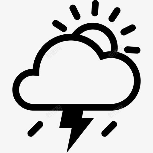 天气库-33方案一-晴天转雷阵雨svg_新图网 https://ixintu.com 天气库-33方案一-晴天转雷阵雨