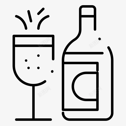 玻璃瓶子饮料图标svg_新图网 https://ixintu.com 复活节 快乐的东方规则点线 玻璃 瓶子 酒瓶 饮料