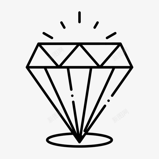 钻石昂贵发光图标svg_新图网 https://ixintu.com 2月 v5 发光 收集 昂贵 界面 石头 网络 钻石