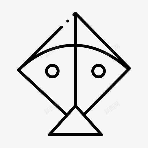 风筝节日飞行图标svg_新图网 https://ixintu.com 网页界面2月收集v4 节日 风筝 飞行