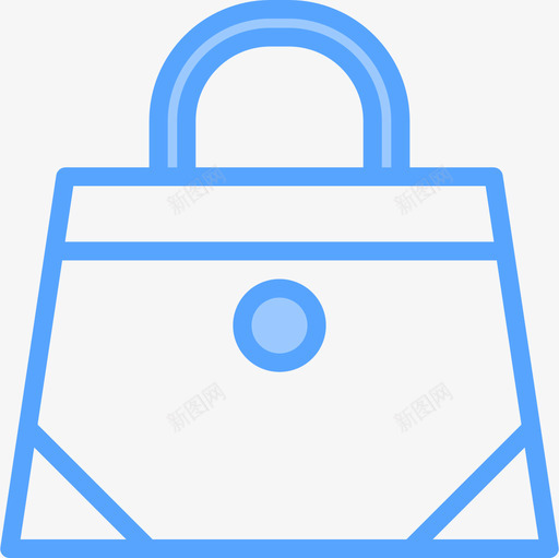 手提包5号包蓝色图标svg_新图网 https://ixintu.com 5号包 手提包 蓝色