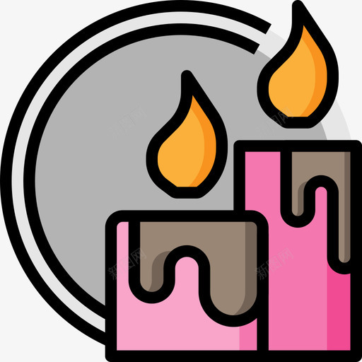 蜡烛生日派对28线颜色图标svg_新图网 https://ixintu.com 生日派对28 线颜色 蜡烛