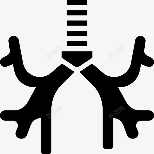 支气管人体器官4字形图标svg_新图网 https://ixintu.com 人体 器官 字形 支气管