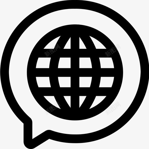 聊天社交网络12线性图标svg_新图网 https://ixintu.com 社交网络12 线性 聊天