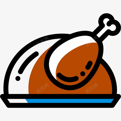 鸡肉健康食品图标svg_新图网 https://ixintu.com 健康食品 鸡肉